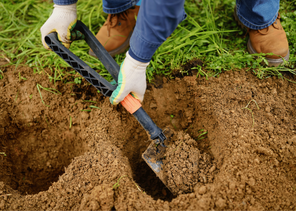 wearing gloves when gardening